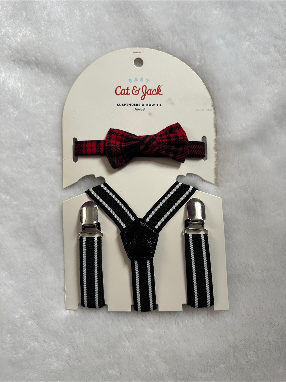 Cat & Jack Baby Suspenders and Bow tie